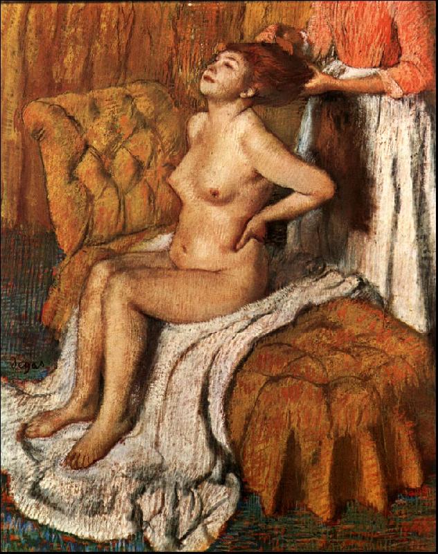 Edgar Degas A Woman Having her Hair Combed Sweden oil painting art